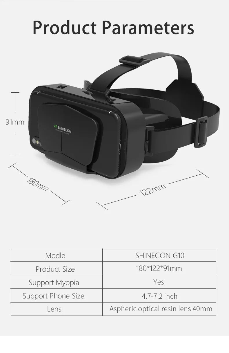 Ochelari mobili 3D VR digitali, potriviti pentru TV, filme si jocuri video .Compatibili cu iOS, Android .Dimensuni suportate: De la 4 la 7,7 inch.