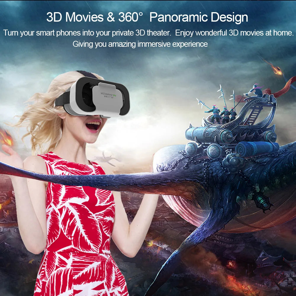 Ochelari mobili 3D VR digitali, potriviti pentru TV, filme si jocuri video .Compatibili cu iOS, Android .Dimensuni suportate: De la 4 la 7,7 inch.