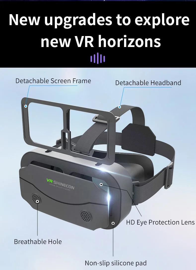 Ochelari mobili 3D VR digitali, potriviti pentru TV, filme si jocuri video .Compatibili cu iOS, Android .Dimensuni suportate: De la 4 la 7,7 inch.