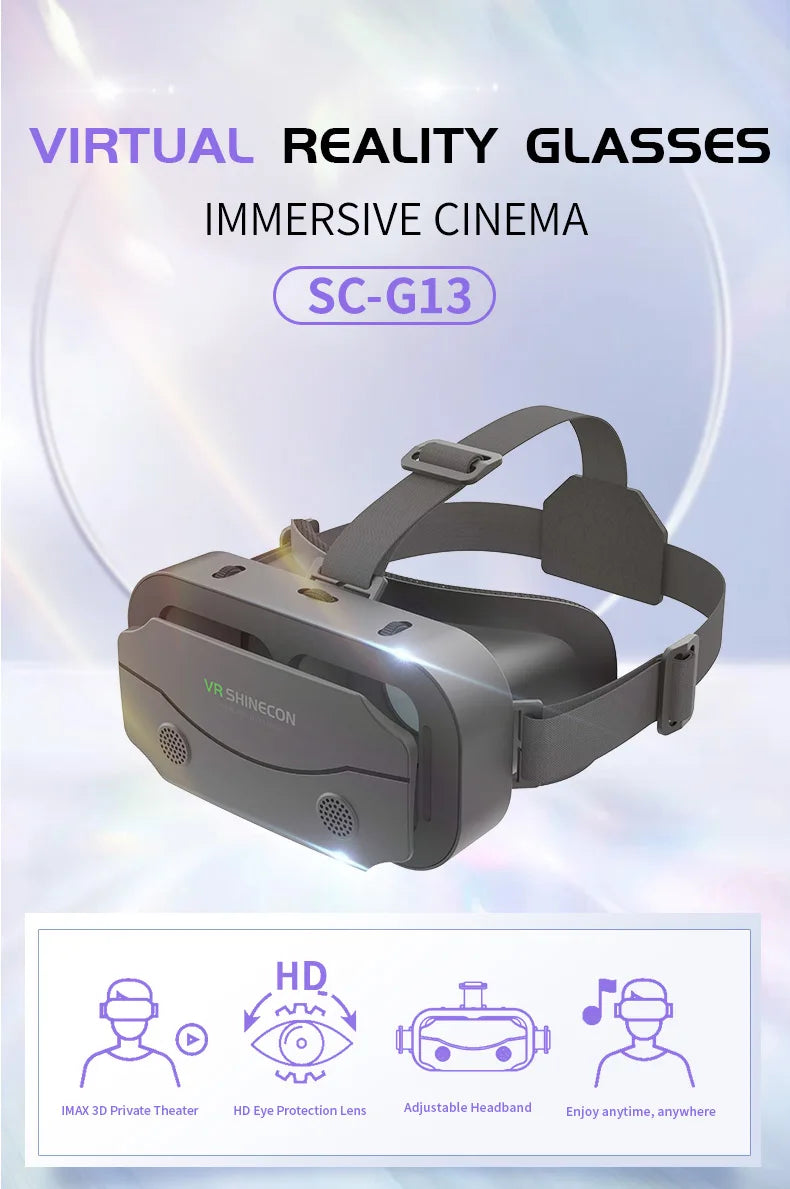 Ochelari mobili 3D VR digitali, potriviti pentru TV, filme si jocuri video .Compatibili cu iOS, Android .Dimensuni suportate: De la 4 la 7,7 inch.
