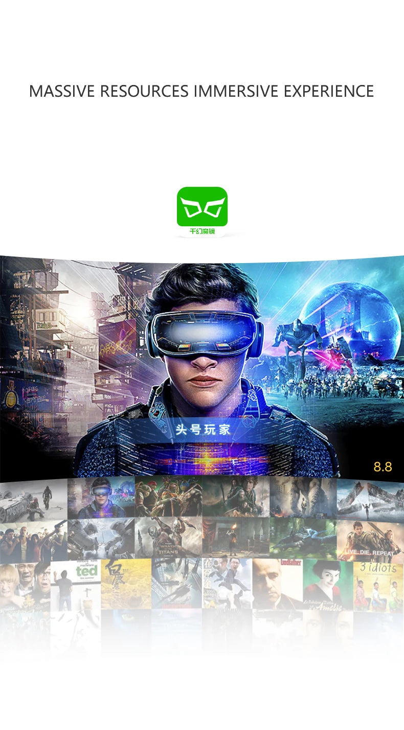 Ochelari mobili 3D VR digitali, potriviti pentru TV, filme si jocuri video .Compatibili cu iOS, Android .Dimensuni suportate: De la 4 la 7,7 inch.