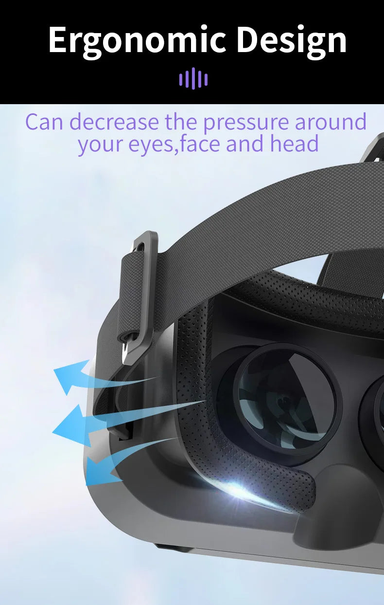 Ochelari mobili 3D VR digitali, potriviti pentru TV, filme si jocuri video .Compatibili cu iOS, Android .Dimensuni suportate: De la 4 la 7,7 inch.