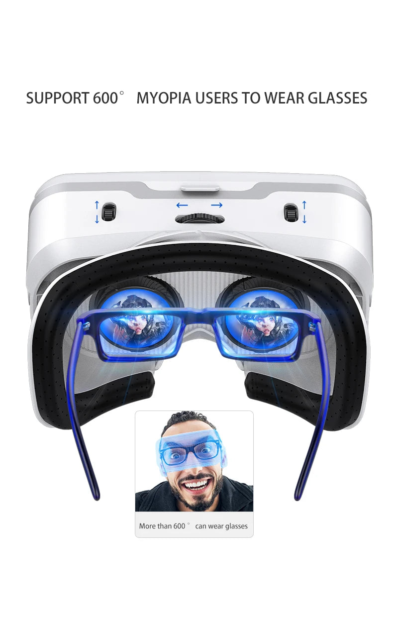 Ochelari mobili 3D VR digitali, potriviti pentru TV, filme si jocuri video .Compatibili cu iOS, Android .Dimensuni suportate: De la 4 la 7,7 inch.