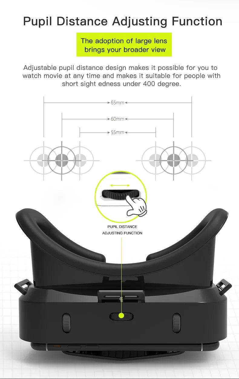 Ochelari mobili 3D VR digitali, potriviti pentru TV, filme si jocuri video .Compatibili cu iOS, Android .Dimensuni suportate: De la 4 la 7,7 inch.